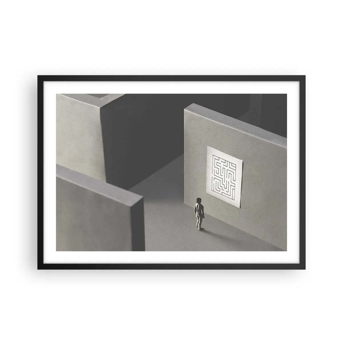 Poszter fehér keretben - De én hol vagyok? - 70x50 cm