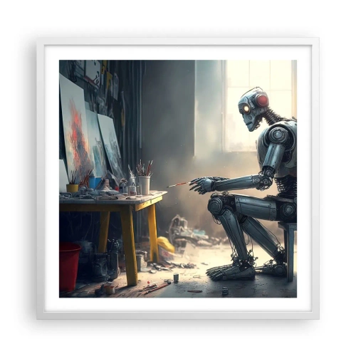 Poszter fekete keretben - Az alkotás aktusa - 60x60 cm