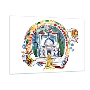 Üveg kép - Hindu világegyensúly - 120x80 cm