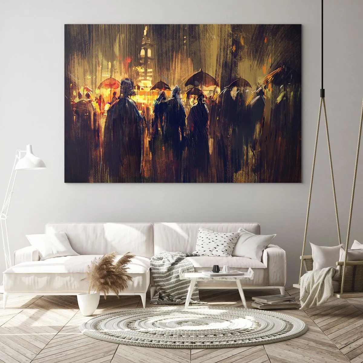 Üveg kép - Az eső imádói - 120x80 cm