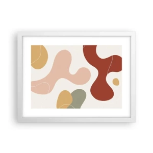 Poszter fekete keretben - Pöttyök vagy hullámok? - 40x30 cm