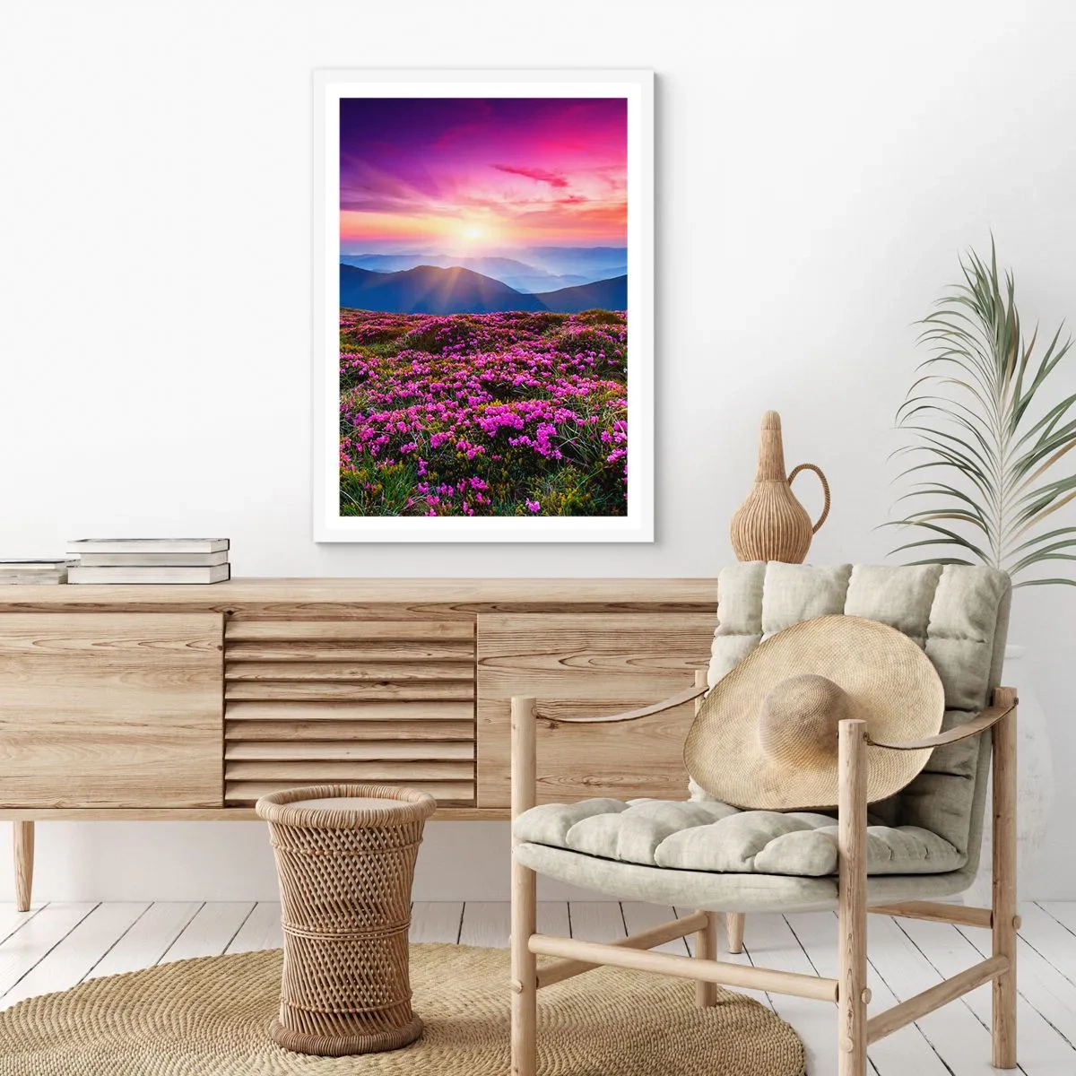 Poszter fekete keretben - A gyógynövények friss fürtjei illatoztak a mezőkről - 30x40 cm