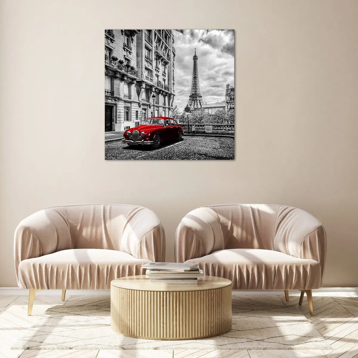 Üveg kép - Ragadozó a városban - 70x70 cm