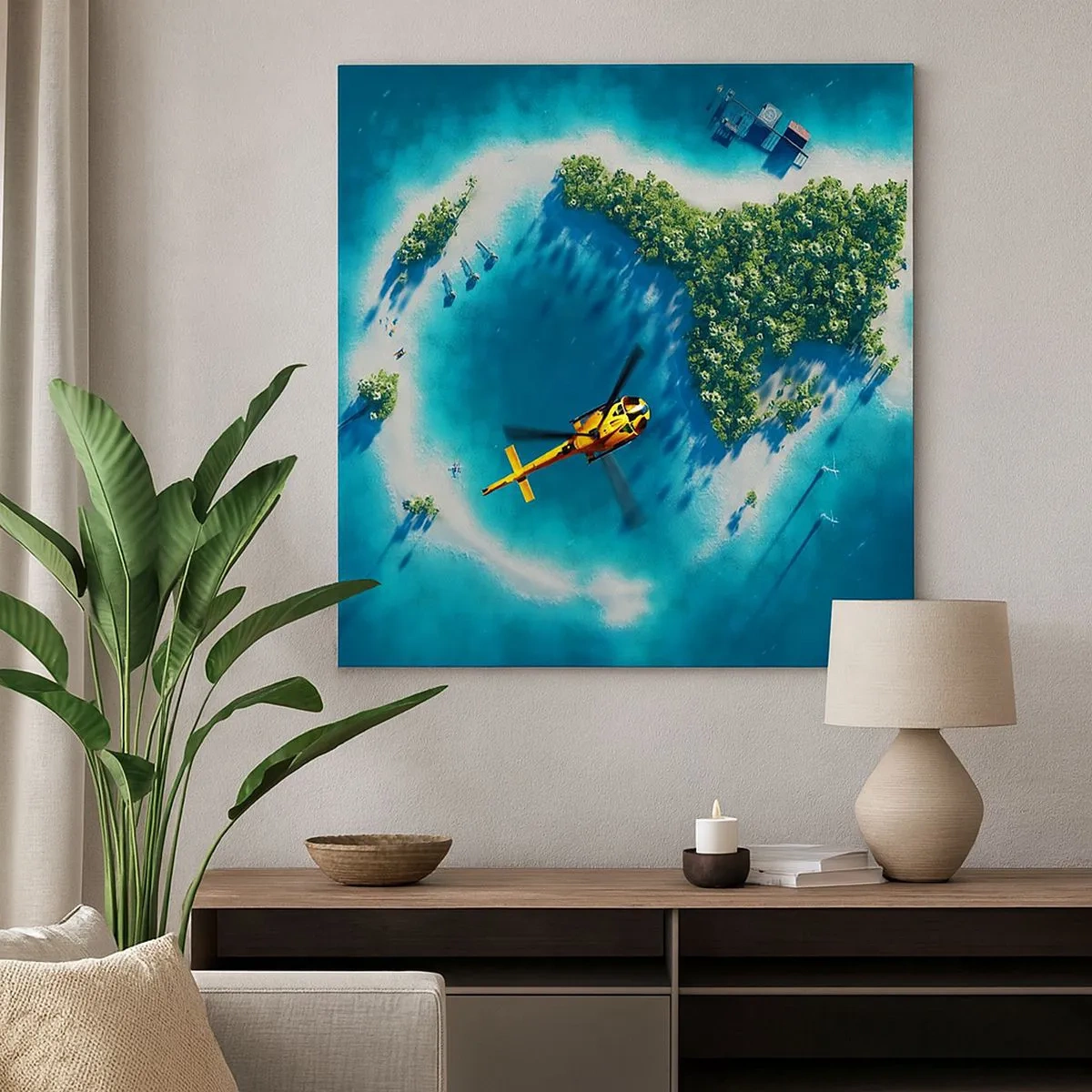 Vászonkép - Vegyél magadnak egy szigetet - 30x30 cm