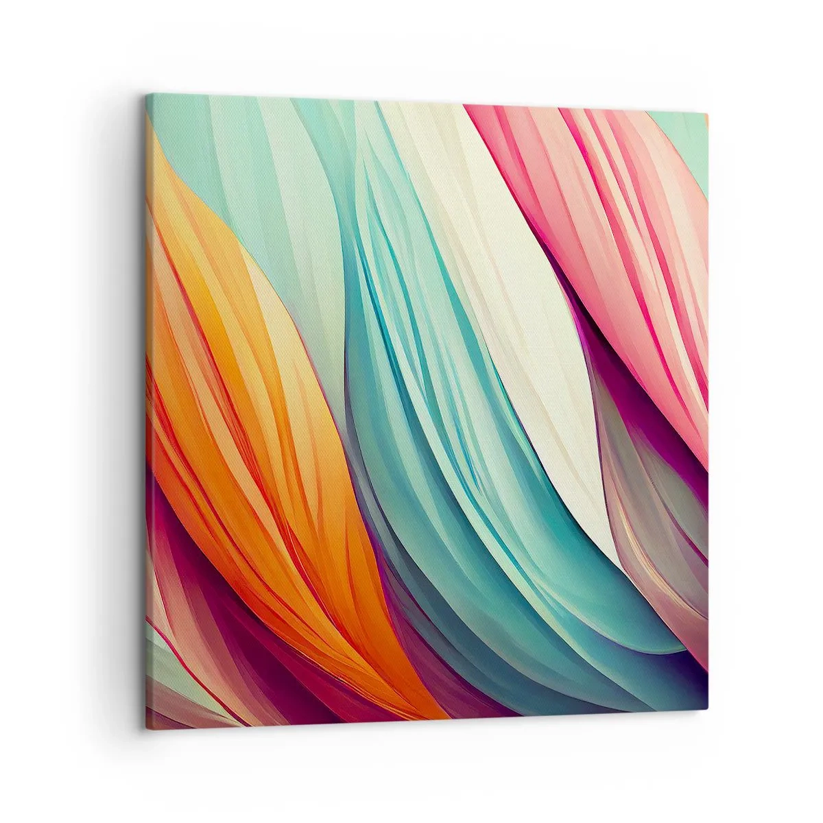 Vászonkép - Szivárványos szövés - 50x50 cm