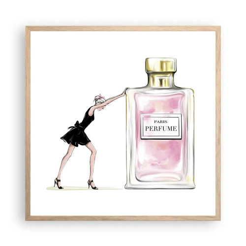 Poszter világos tölgy keretben - A nőiesség lényege - 60x60 cm