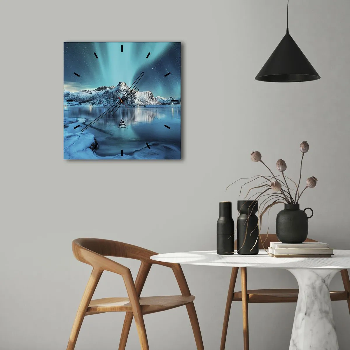 Falióra, Óra - Fénynek az éjszakában - 40x40 cm