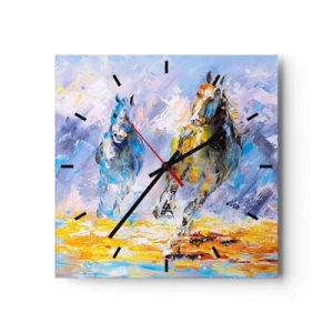 Falióra, Óra - Átvágtatva a vakító fényen - 30x30 cm