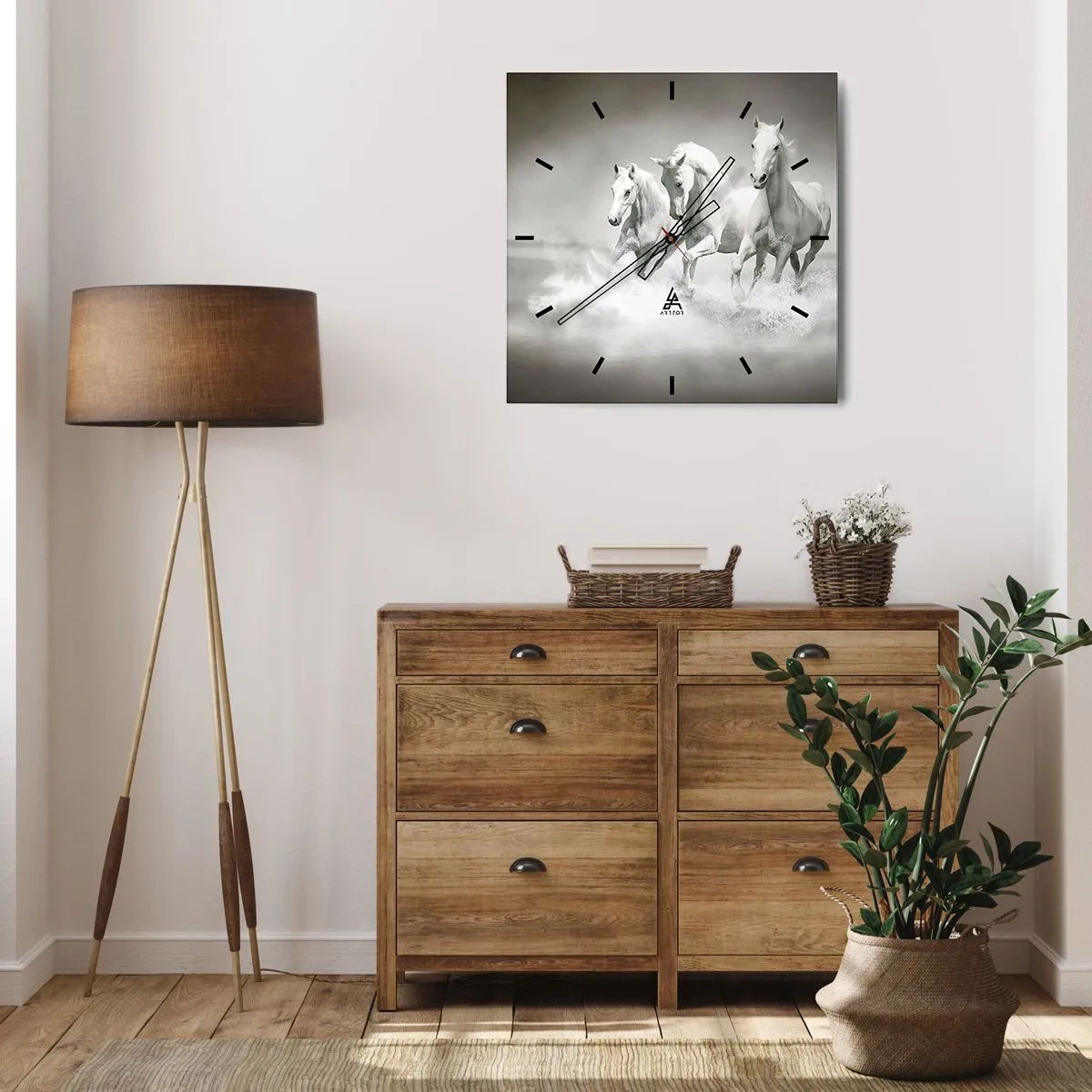 Falióra, Óra - Fehér őrület - 40x40 cm