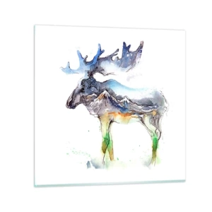 Üveg kép - Egy téli mese hőse - 30x30 cm