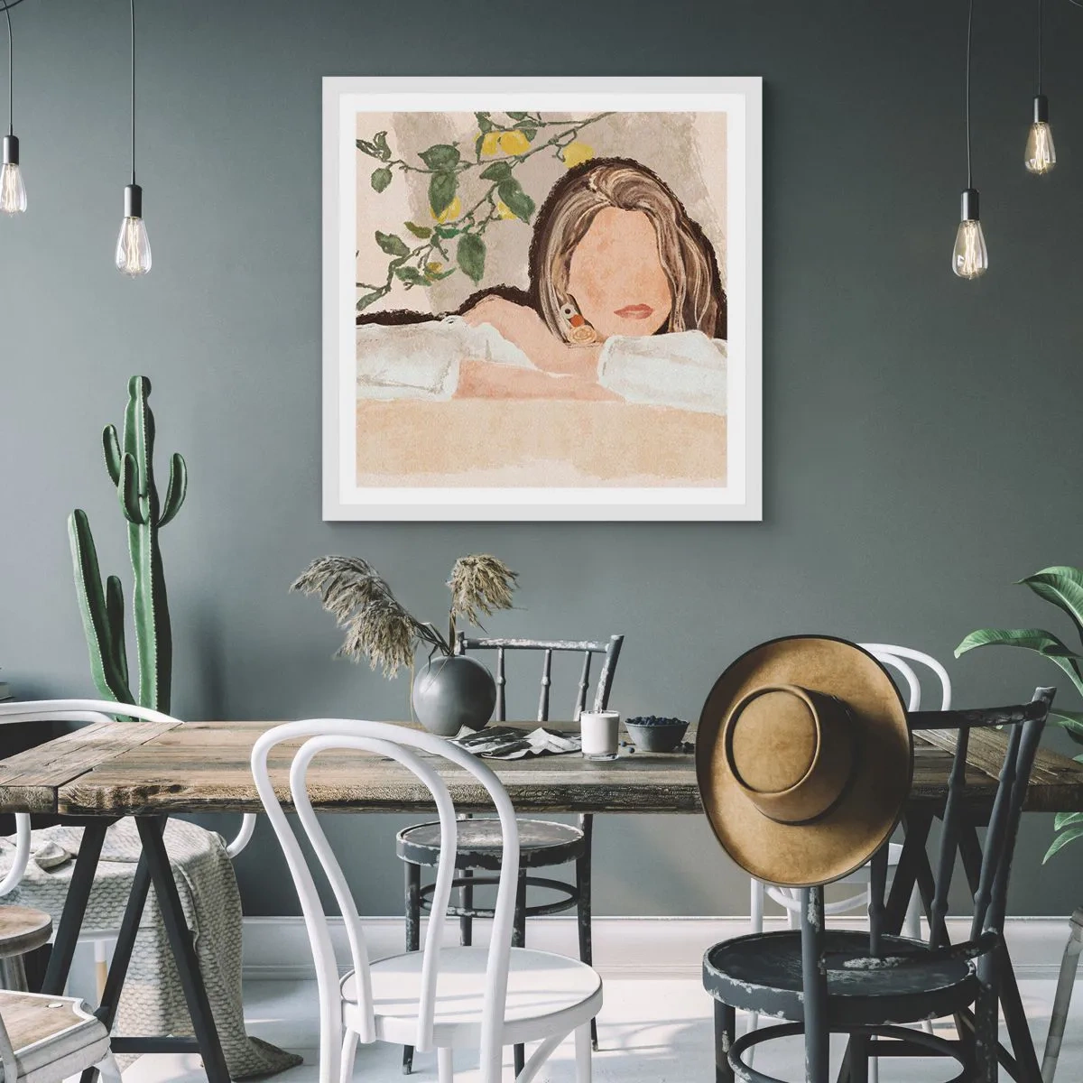 Poszter fekete keretben - Déli szépség - 40x40 cm