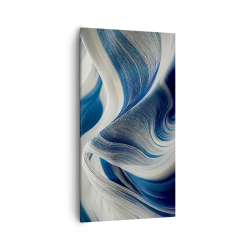 Vászonkép - Kék és fehér folyékonysága - 55x100 cm