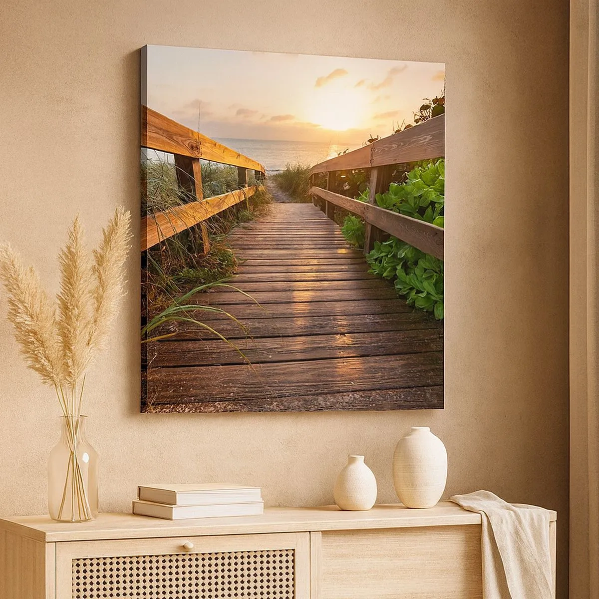 Vászonkép - És egyenesen a partra - 30x30 cm