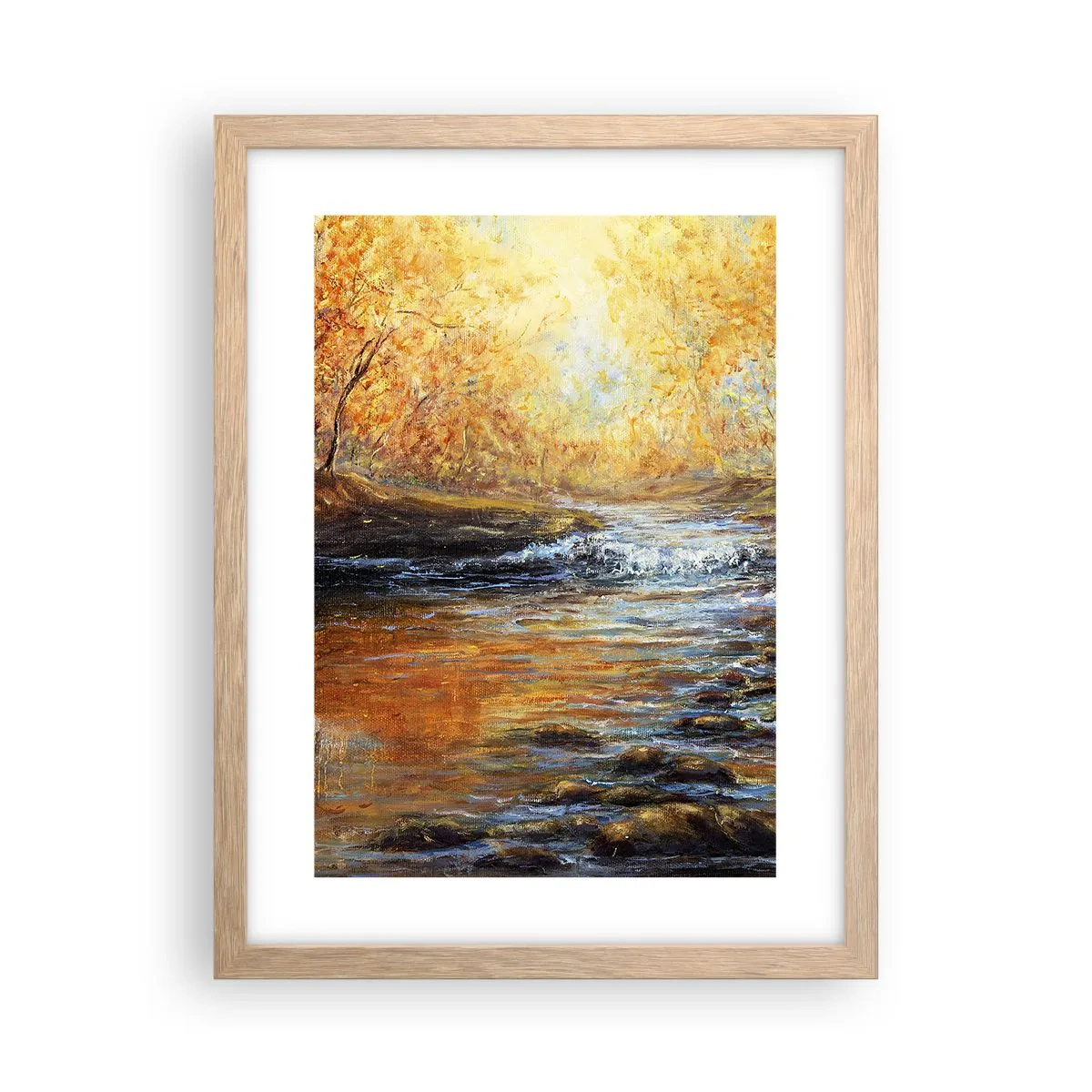 Poszter világos tölgy keretben - Az Arany Patak - 30x40 cm