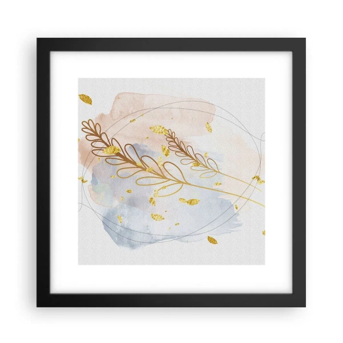 Poszter fehér keretben - Aranyszínű fuvallat - 30x30 cm