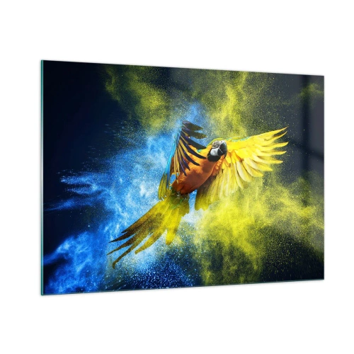 Üveg kép - A kék és arany porban - 100x70 cm