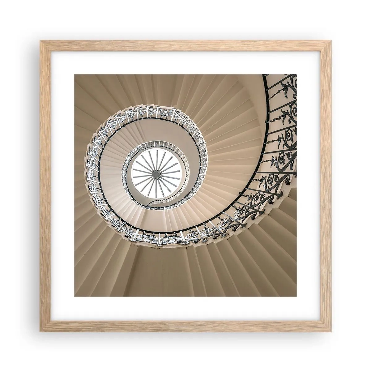 Poszter világos tölgy keretben - Egy kagyló közepén - 40x40 cm