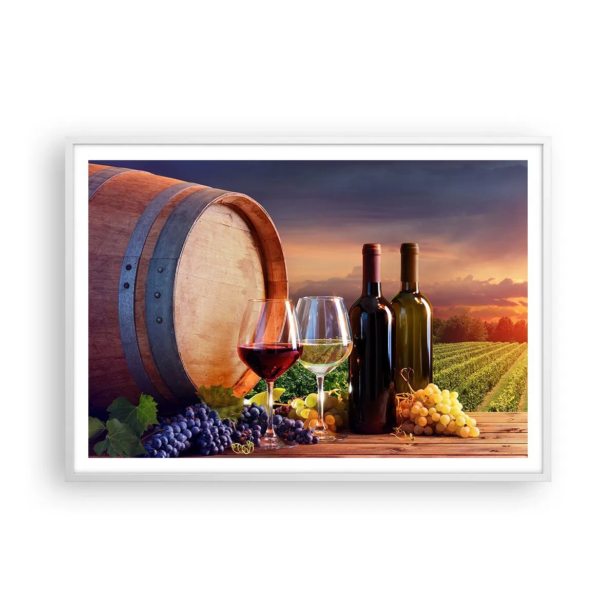 Poszter fekete keretben - Az életnek itt íze van - 100x70 cm