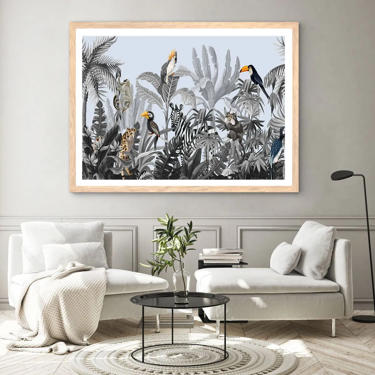 Poszter világos tölgy keretben - Afrikai mese - 100x70 cm