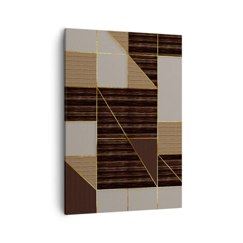 Vászonkép - Barna és arany mozaik - 50x70 cm