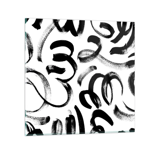 Üveg kép - Feketén-fehéren - 30x30 cm