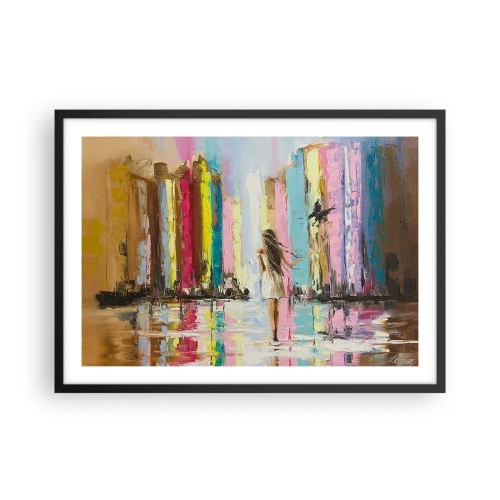 Poszter fehér keretben - Kövessél - 70x50 cm