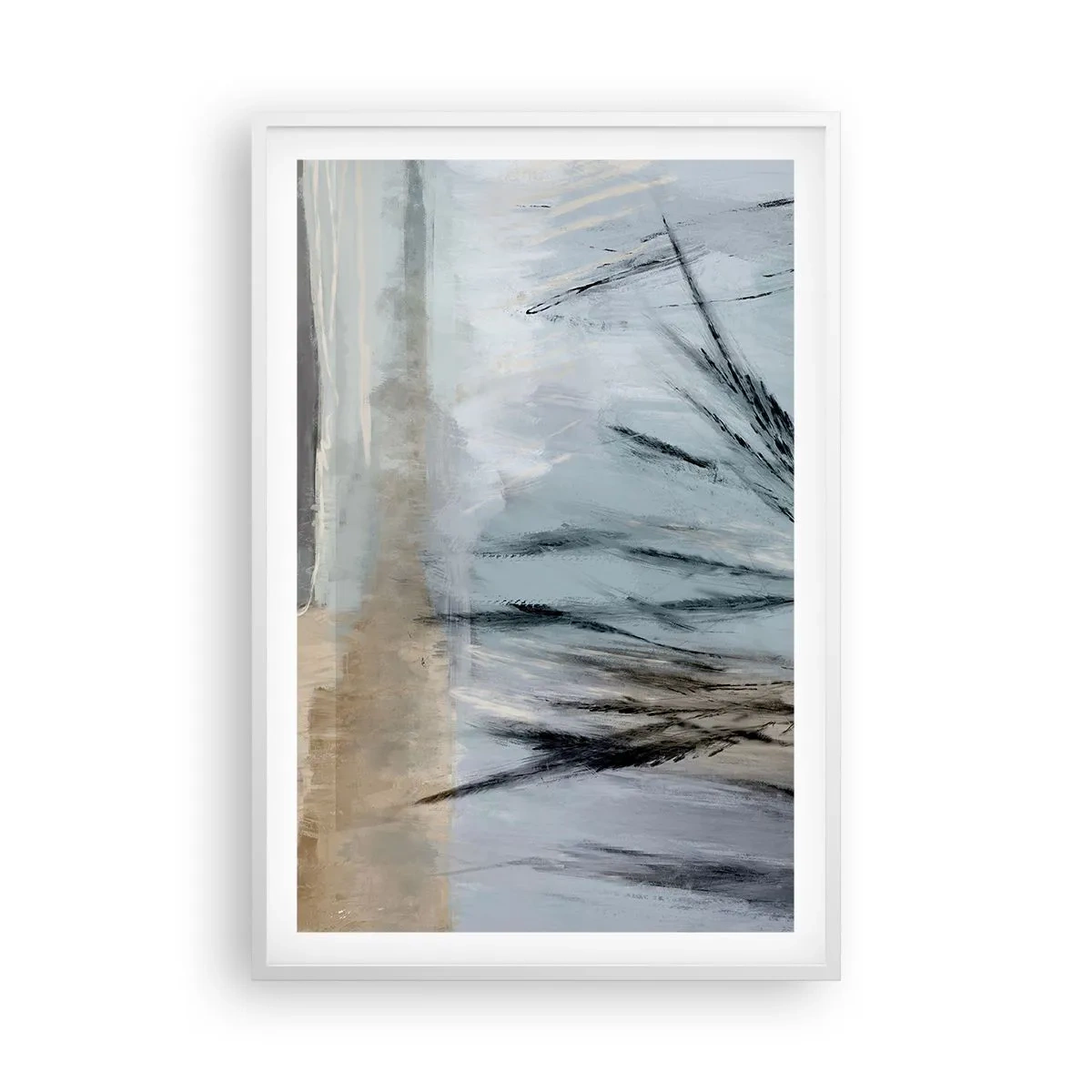 Poszter fekete keretben - Téli mezők - 61x91 cm