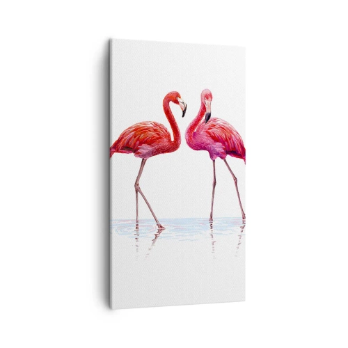 Vászonkép - Rozsaszín randez-vous - 45x80 cm