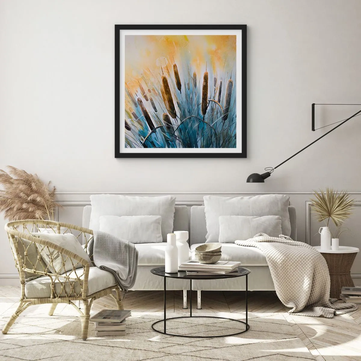 Poszter fehér keretben - A víz hűvössége, a nap melege - 60x60 cm