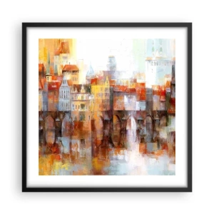 Poszter fehér keretben - A híd alatt is gyönyörű - 50x50 cm