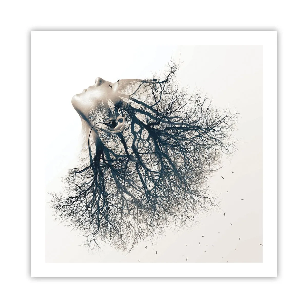 Poszter - Hallgatva a fa suttogását - 60x60 cm