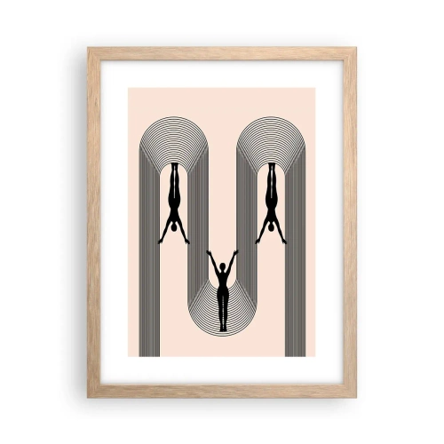 Poszter világos tölgy keretben - Fejjel lefelé - 30x40 cm