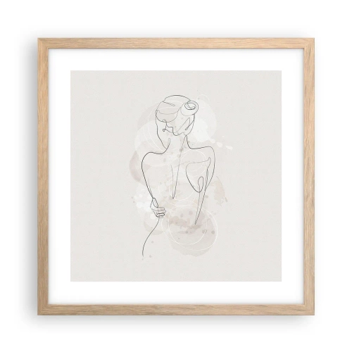 Poszter világos tölgy keretben - Mint egy érzékeny hangszer - 40x40 cm