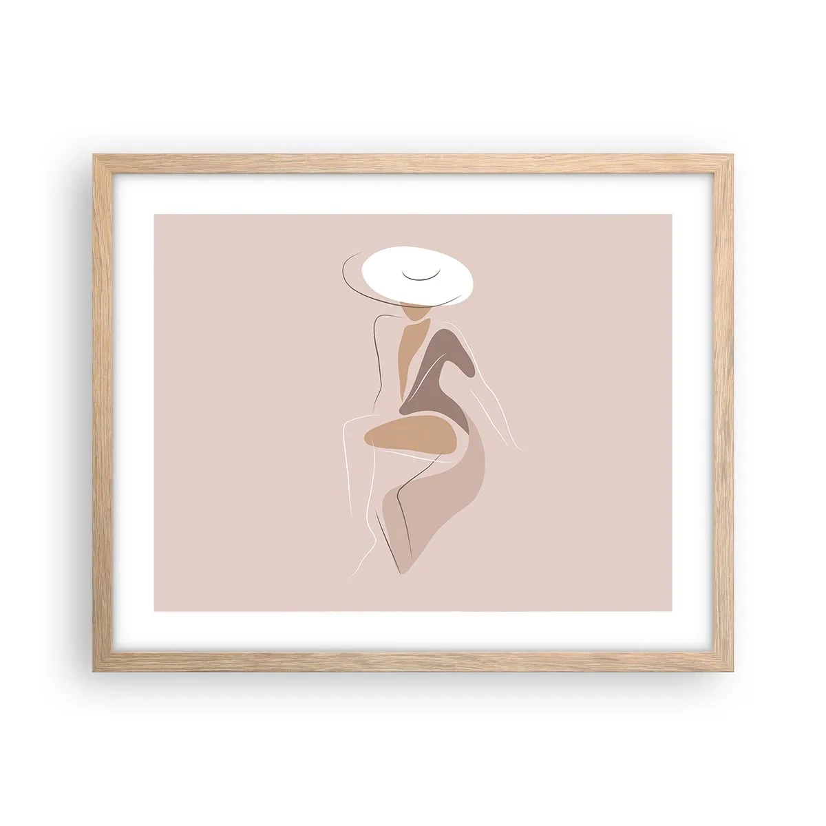 Poszter világos tölgy keretben - Egy hölgynek lenni - 50x40 cm