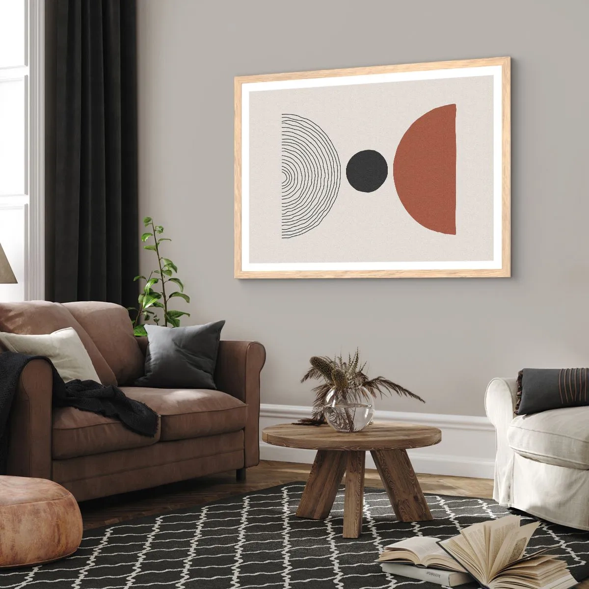 Poszter világos tölgy keretben - A figyelem középpontjában - 40x30 cm