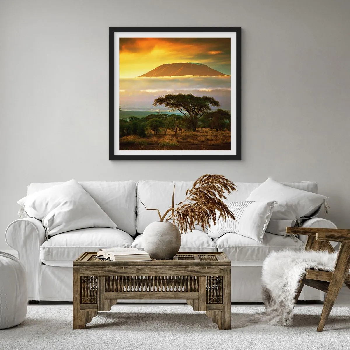 Poszter fehér keretben - Utazó álma - 60x60 cm