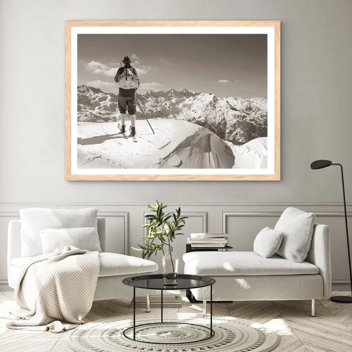 Poszter világos tölgy keretben - És a hegyek ugyanazok - 100x70 cm