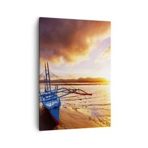 Vászonkép - Egy egész nap után nyújtózkodni a homokon - 50x70 cm