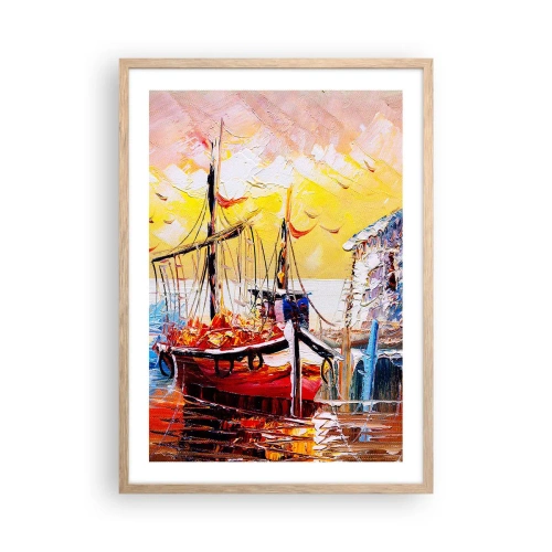 Poszter világos tölgy keretben - Boldog visszatérés - 50x70 cm
