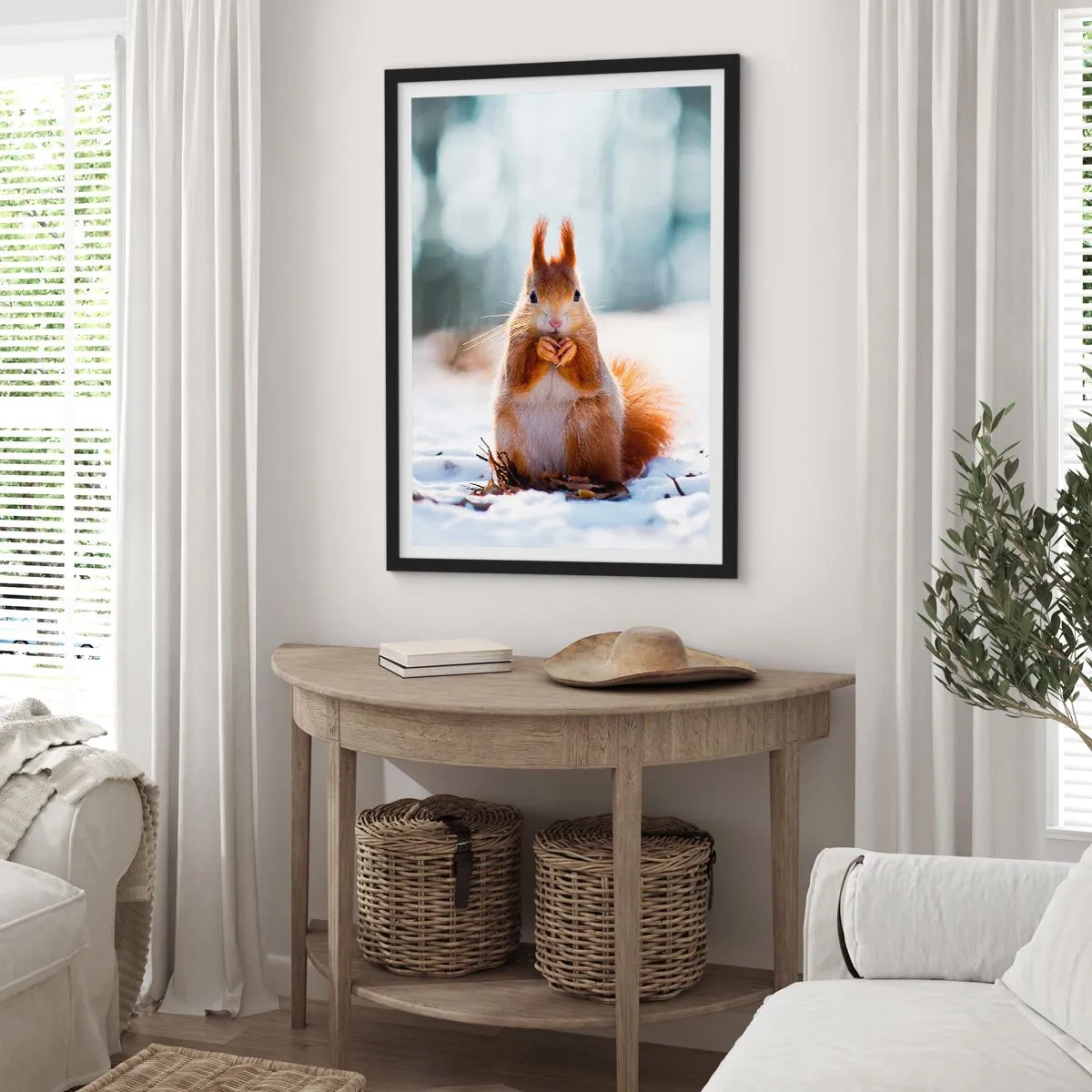 Poszter fehér keretben - Mit nézel? - 70x100 cm