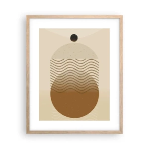 Poszter világos tölgy keretben - A geometriai formák eredetéről - 40x50 cm