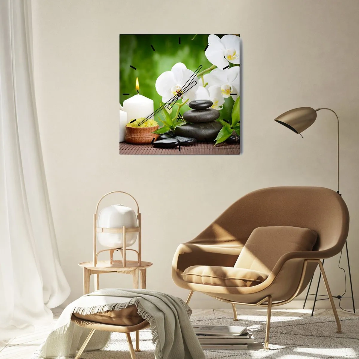 Falióra, Óra - Illatos, virágos, finom érintés - 30x30 cm