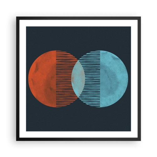 Poszter fehér keretben - Csillagászati fantázia - 60x60 cm