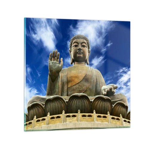 Üveg kép - Élj félelem nélkül - 50x50 cm