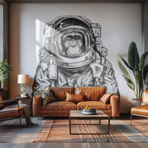 Öntapadós Fotótapéta Deluxe Sticker - Alternatív evolúció - Absztrakció, Űrhajós, Majom - 250x175 cm