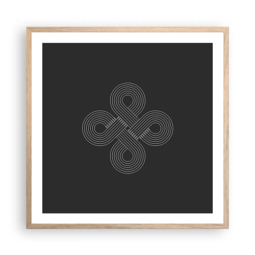Poszter világos tölgy keretben - Kelta szellemben - 60x60 cm