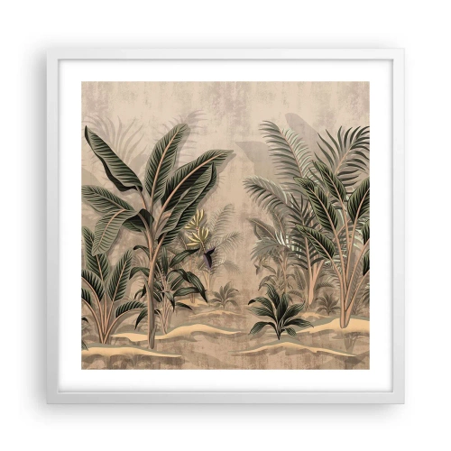 Poszter fekete keretben - Gyarmati stílusú metszet - 50x50 cm