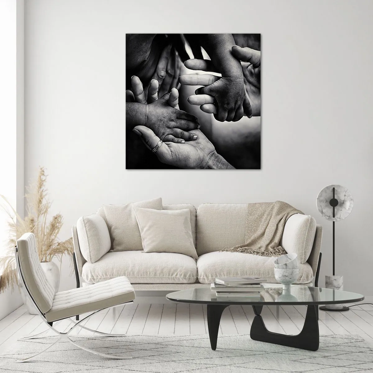 Üveg kép - Embernek lenni - 70x70 cm