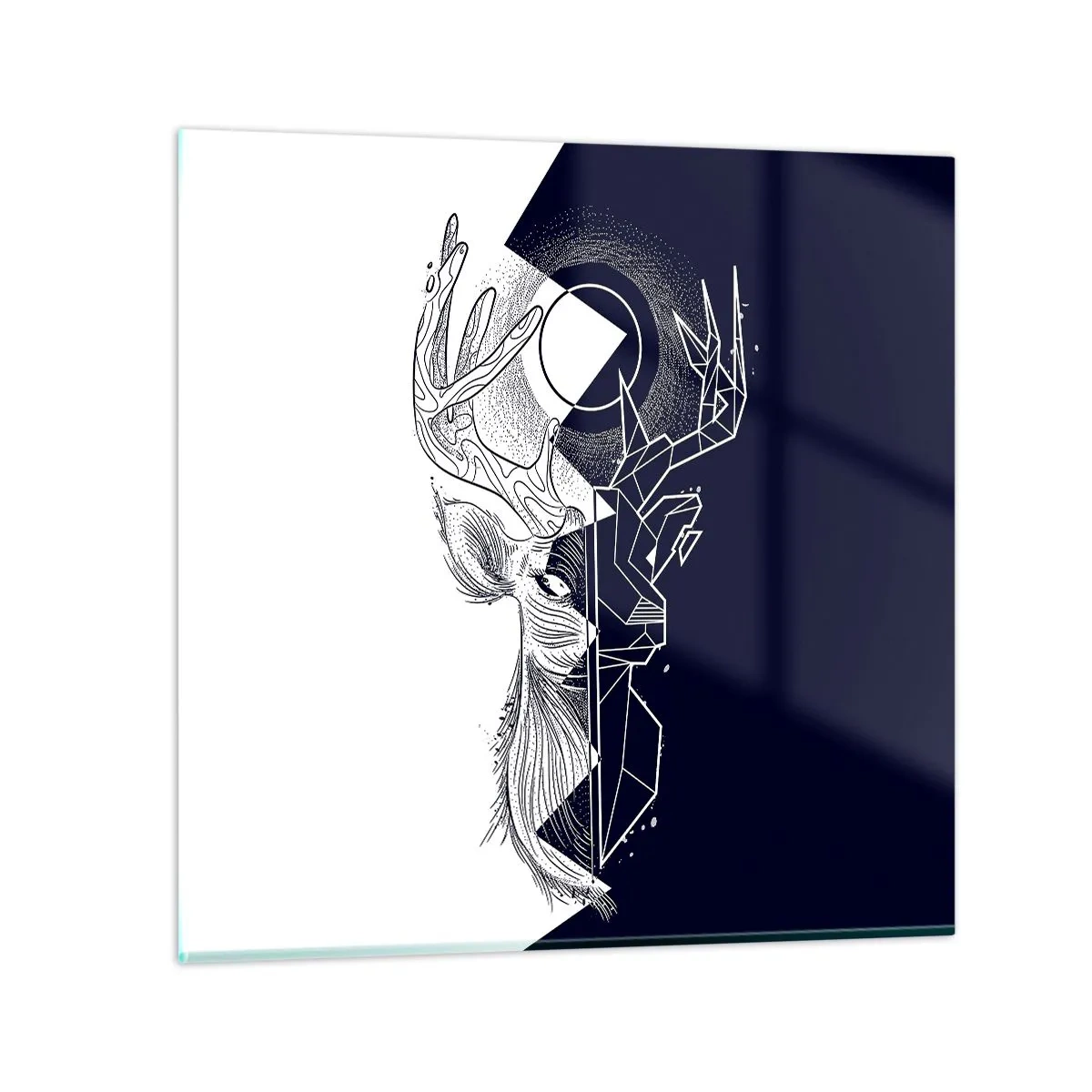 Üveg kép - Az ellentétek harca és egysége - 70x70 cm