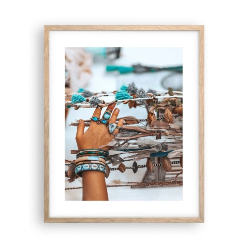 Poszter világos tölgy keretben - Helyi kincsek - 40x50 cm